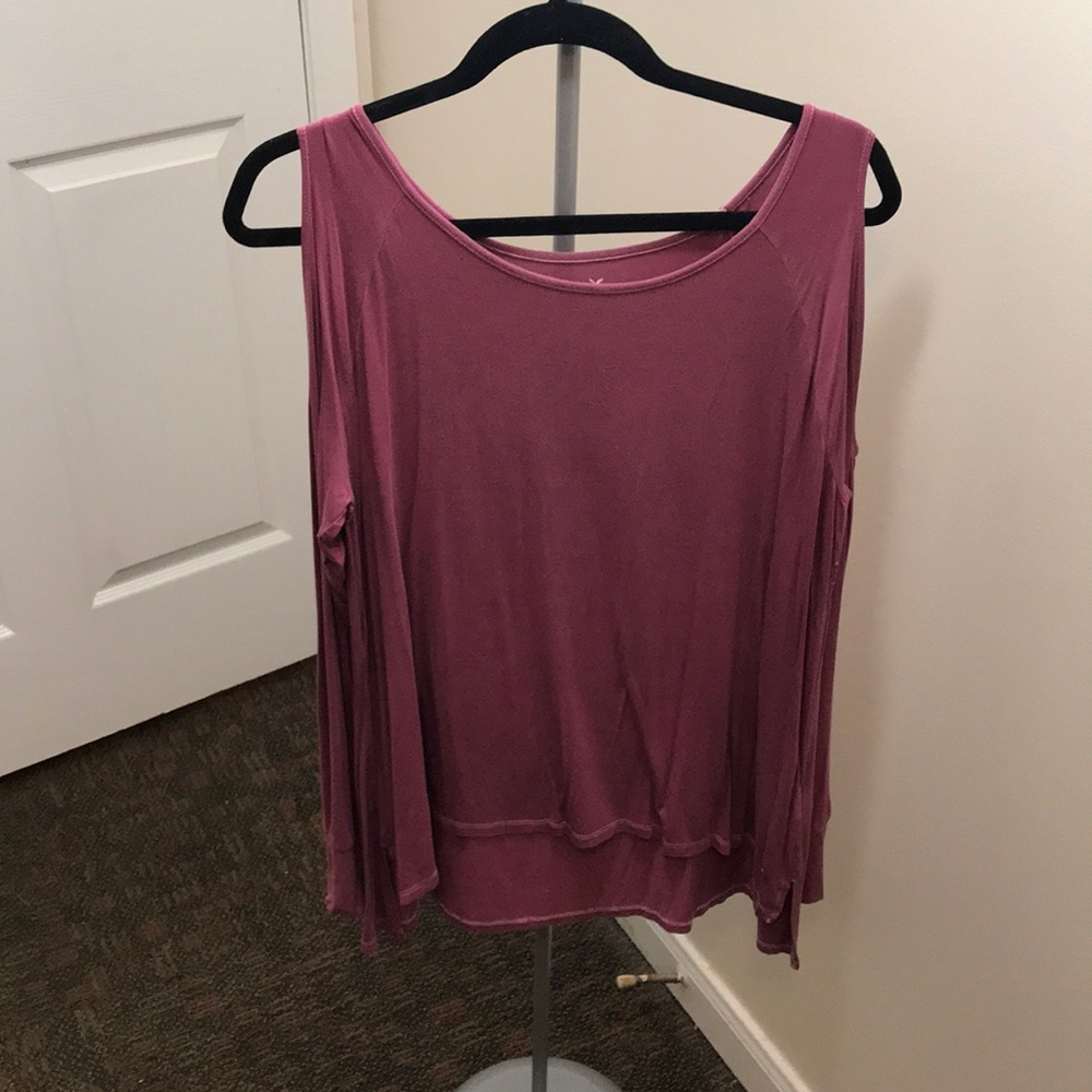 Pink Open Should American Eagle Shirt